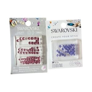 2 Packs Swarovski Soft Pink and Lilac Crystal Packs